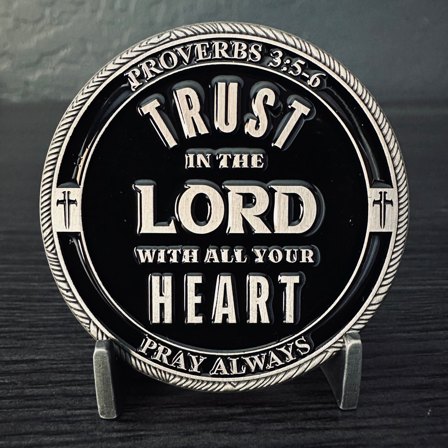 Proverbs 3:5-6 Challenge Coin 2.0 inch