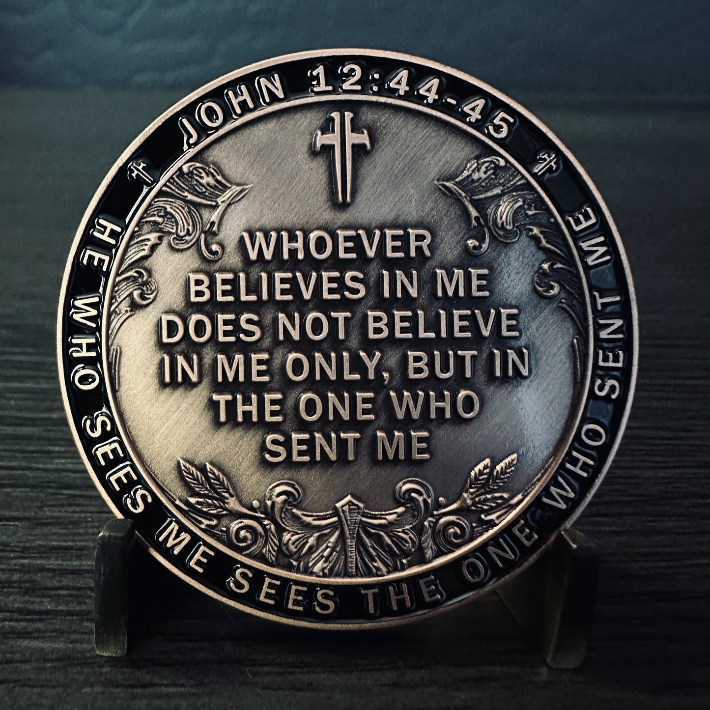 John 12:44-45 The One Sent Challenge Coin 2.0 inch