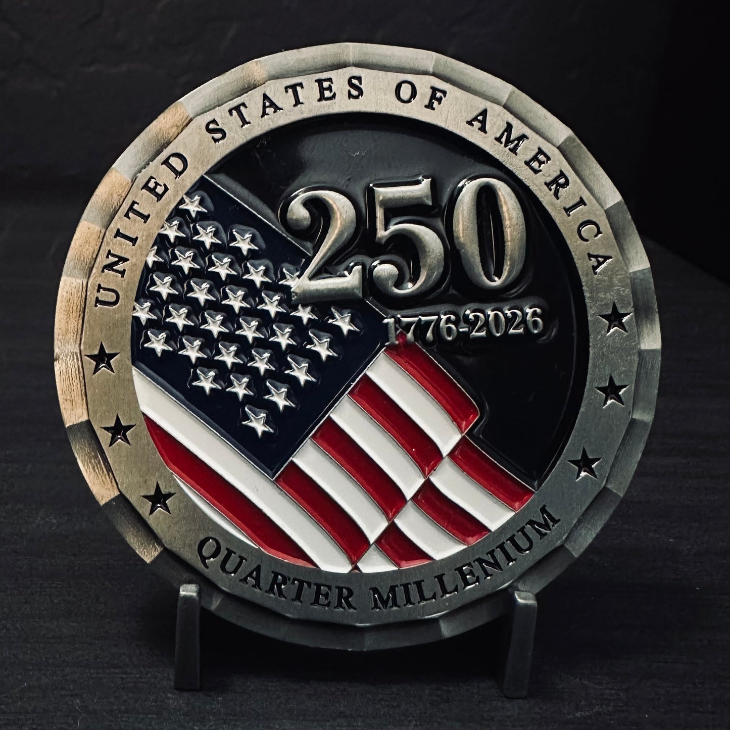 USA 250th Year Celebratory Challenge Coin - 2.5 inch