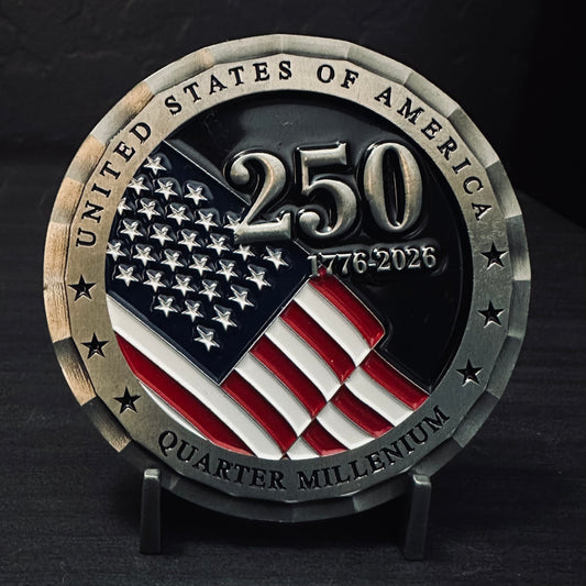 USA 250th Year Celebratory Challenge Coin - 2.5 inch