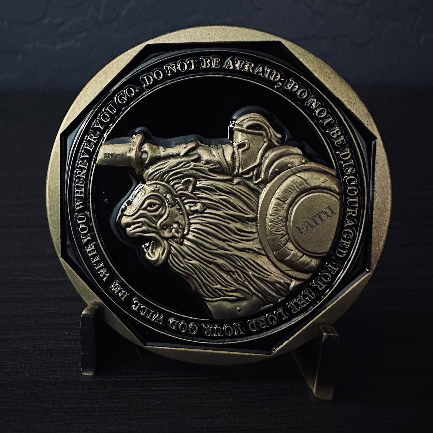 Joshua 1:9 Challenge Coin 2.25 inch