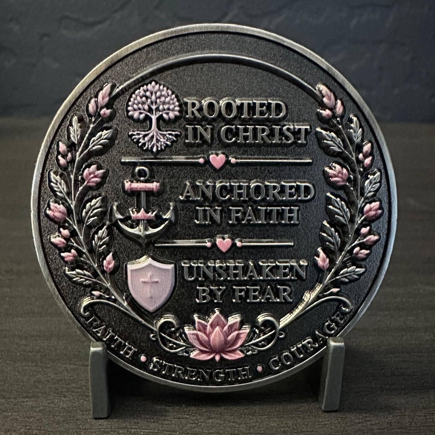 Psalm 46:5 God Is Within Challenge Coin