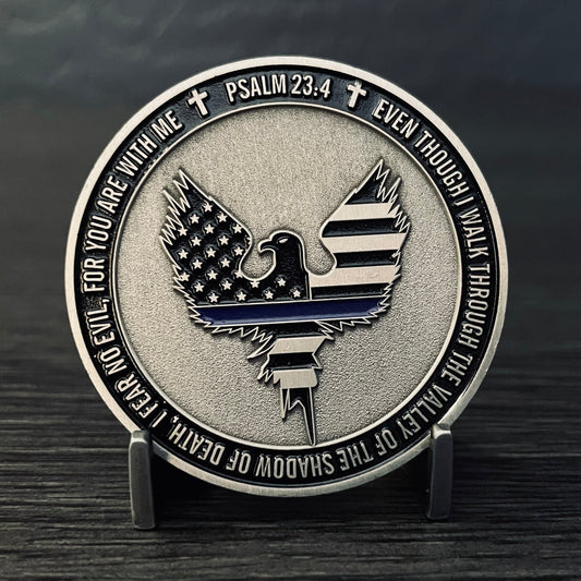 Psalm 23:4 Challenge Coin 2.0 inch