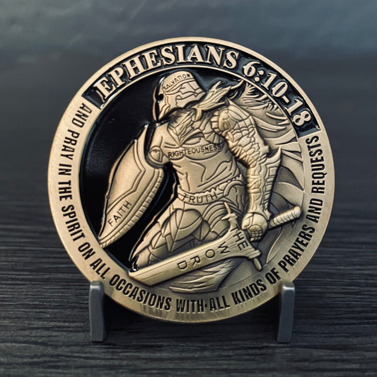 Ephesians Prayer Warrior Challenge Coin 2.0 inch