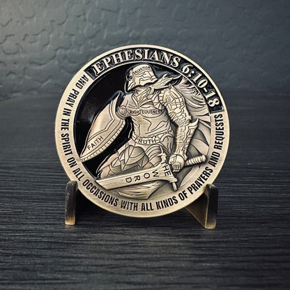 Coin Stand - Antique Gold with TNC Logo