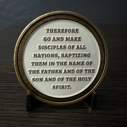 Matthew 28:16-20 The Great Commission Challenge Coin