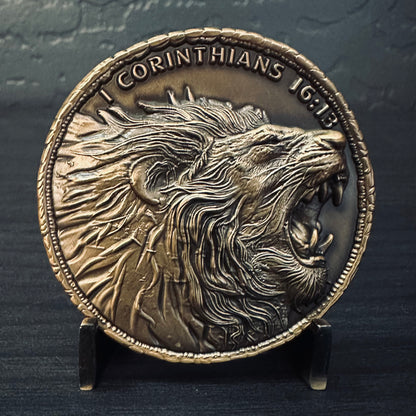 1 Corinthians 16:13 Challenge Coin 2.25 inch