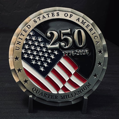 USA 250th Year Celebratory Challenge Coin - 2.5 inch