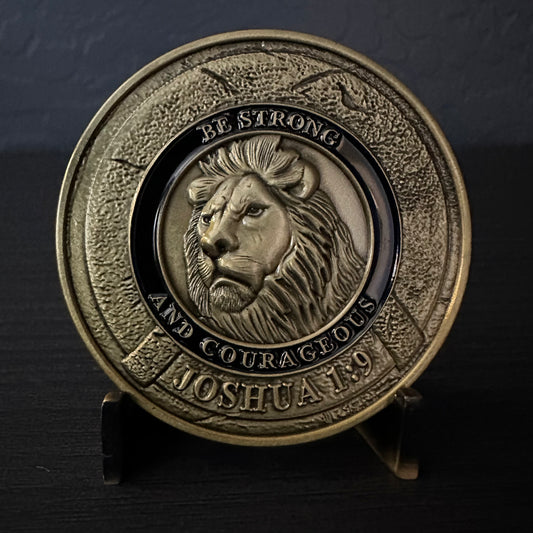 Joshua 1:9 Challenge Coin 2.25 inch