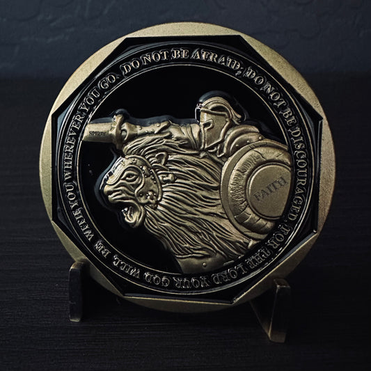 Joshua 1:9 Challenge Coin 2.25 inch