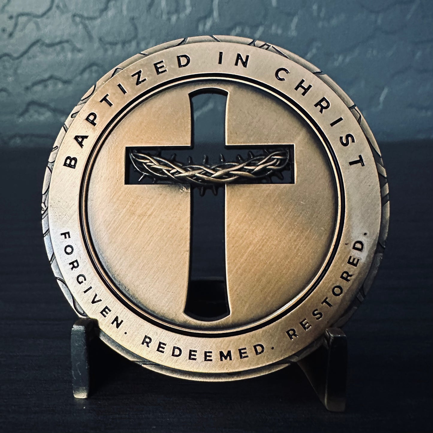 Baptism Challenge Coin 2.25 inch