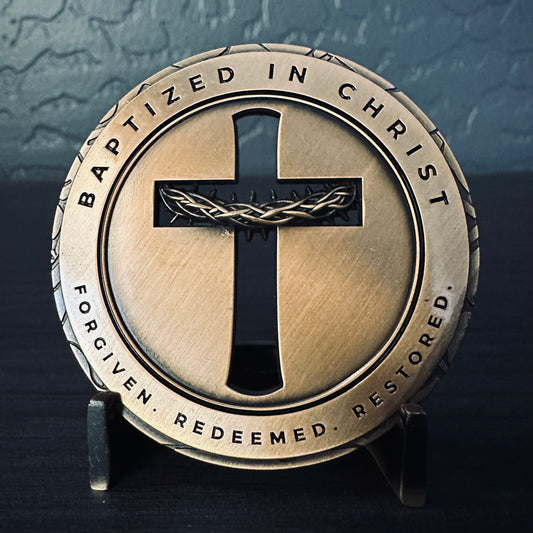 Baptism Challenge Coin 2.25 inch