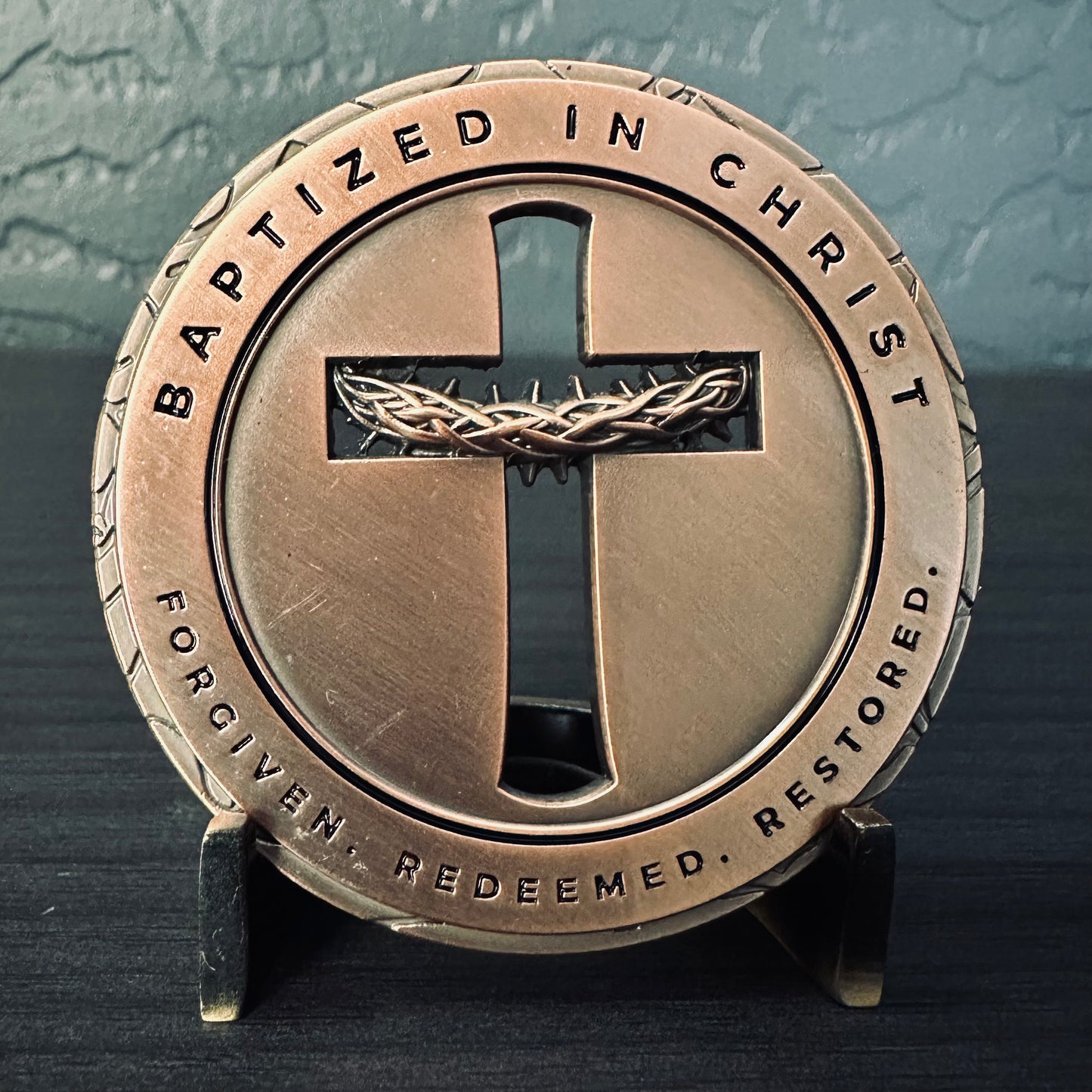 Baptism Challenge Coin 2.25 inch