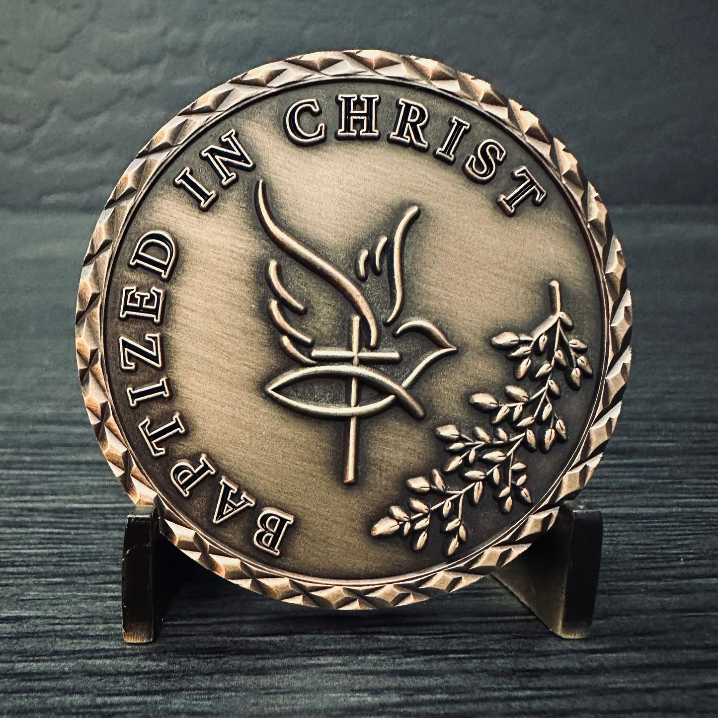 Baptism Challenge Coin for Her- I Am Affirmations