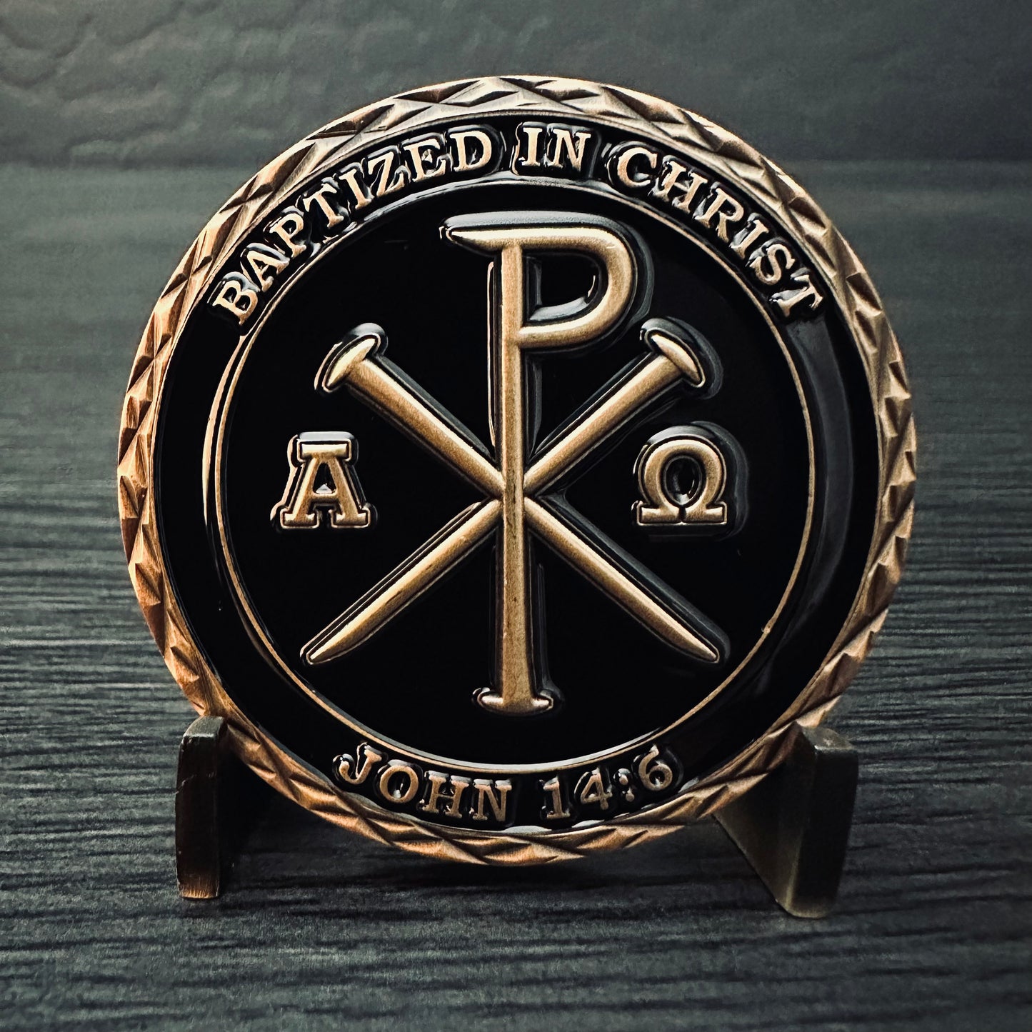 Baptism Challenge Coin for Him - Jesus I AM Statements