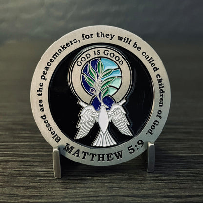 Matthew 5:9 Challenge Coin